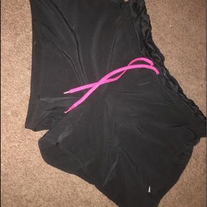 Black running shorts